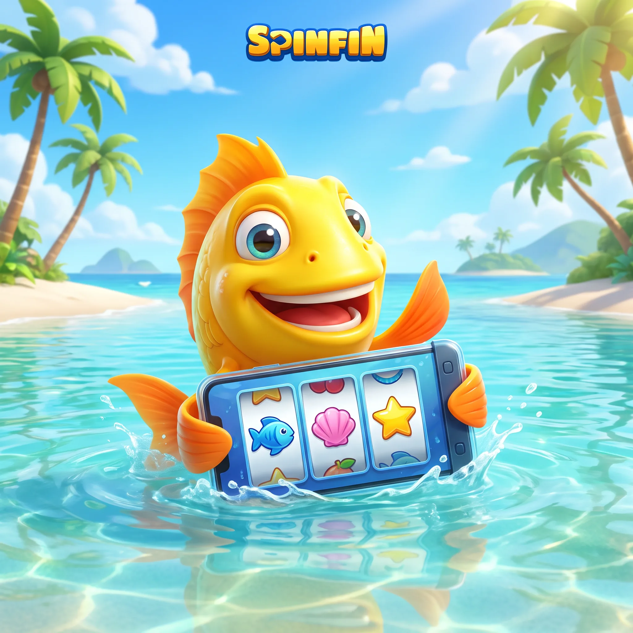 SpinFin mobile casino illustration